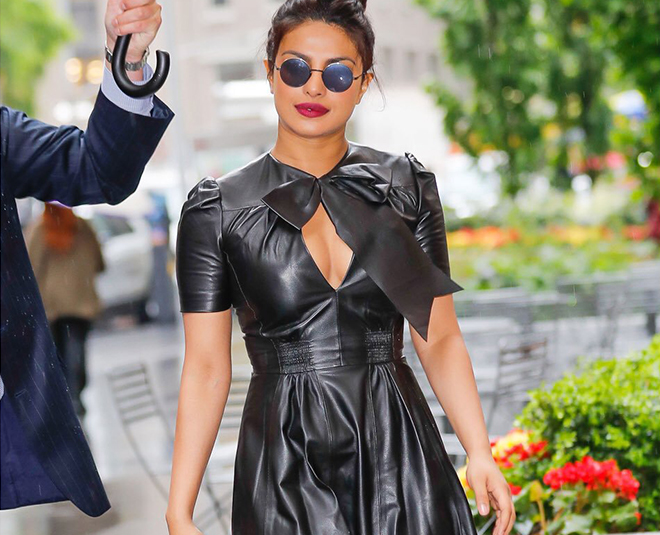 Ralph Lauren का लेदर ड्रेस Priyanka chopda stunning look Inside